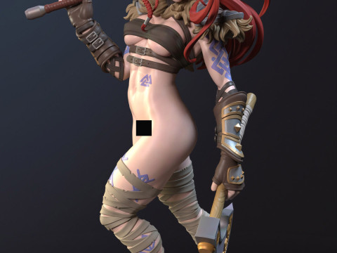 Viking Ygritte Model Cetak 3D