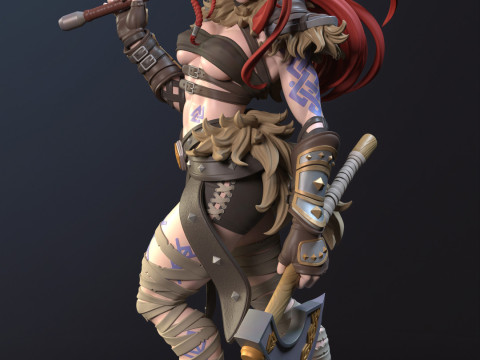 Viking Ygritte Model Cetak 3D