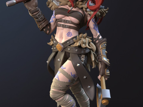 Viking Ygritte Model Cetak 3D