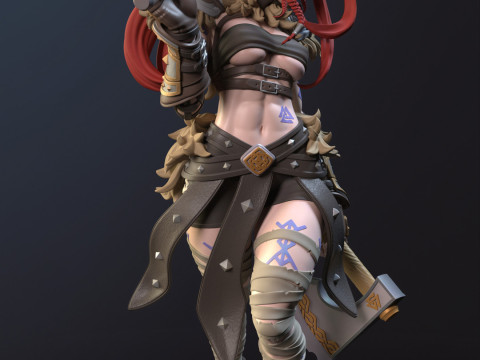 Viking Ygritte Model Cetak 3D