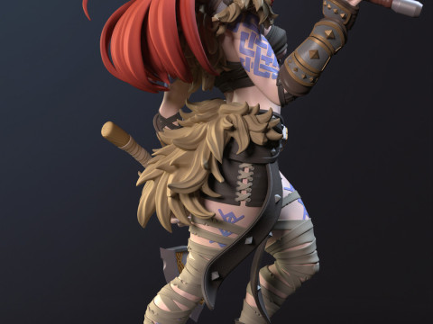 Viking Ygritte Model Cetak 3D