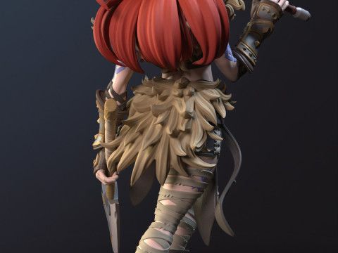 Viking Ygritte Model Cetak 3D