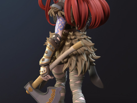 Viking Ygritte Model Cetak 3D