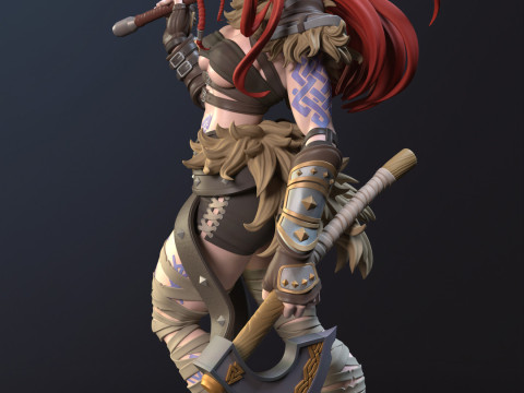 Viking Ygritte Model Cetak 3D