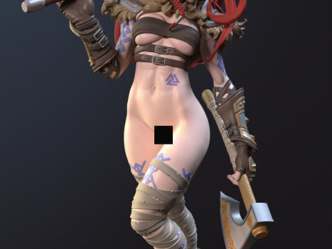 Viking Ygritte Model Cetak 3D