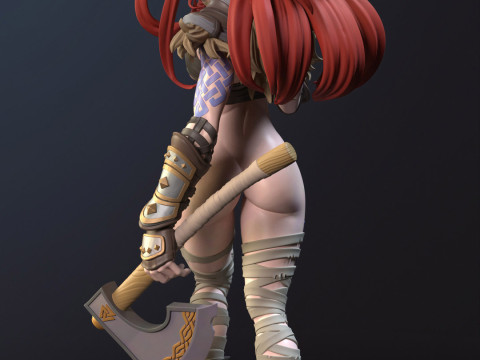 Viking Ygritte Model Cetak 3D