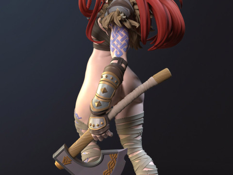 Viking Ygritte Model Cetak 3D