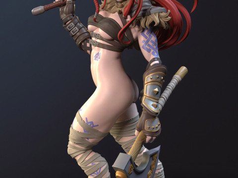 Viking Ygritte Model Cetak 3D