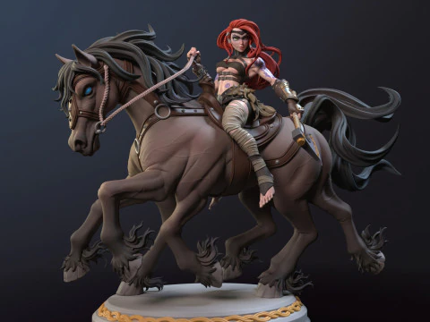 Sleipnir'in Viking Ygritte Binicisi 3D Baskı Modeli