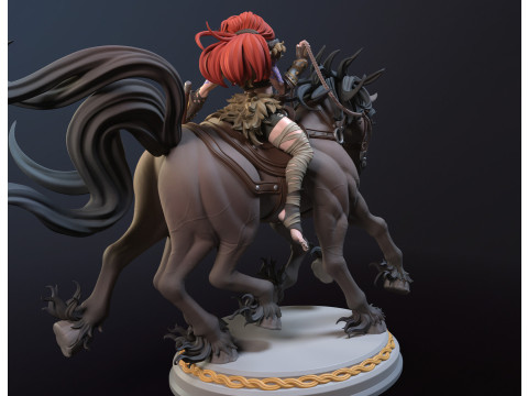 Viking Ygritte Rider of Sleipnir 3Dプリントモデル