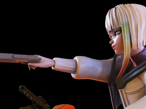 Lucy on Motorcycle 3D Print Model