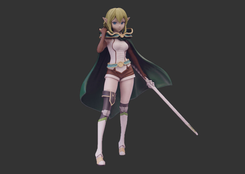 Danmachi - Ryuu Lion 3D Принт Модель .c4d .max .obj .3ds .fbx .stl .blend