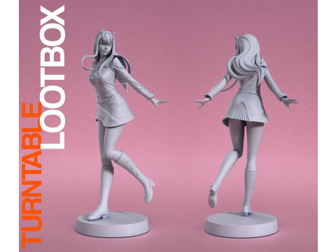 Zero Two - Darling in the Franxx Model Cetak 3D
