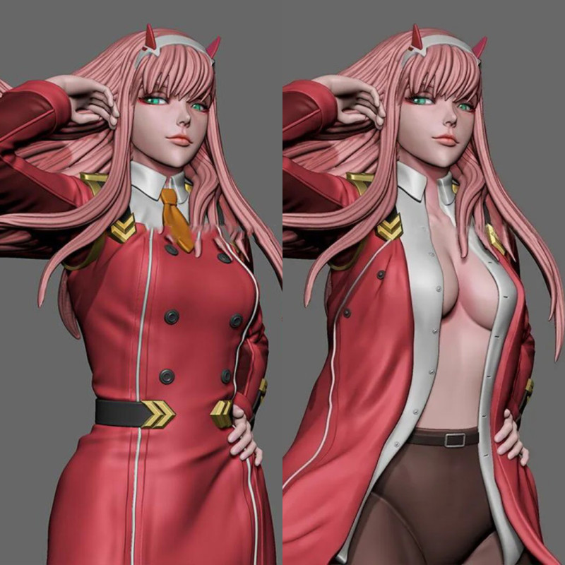 Zero Two in Coat Modelo de impresión 3D .c4d .max .obj .3ds .fbx .stl .blend