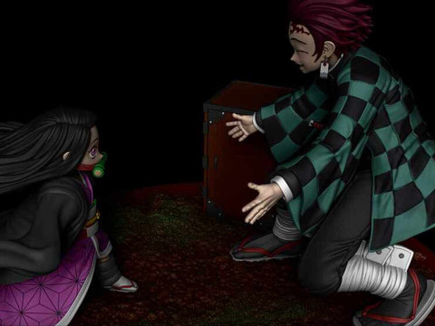 Tanjiro and Nezuko - Demon Slayer 3D Принт Модель