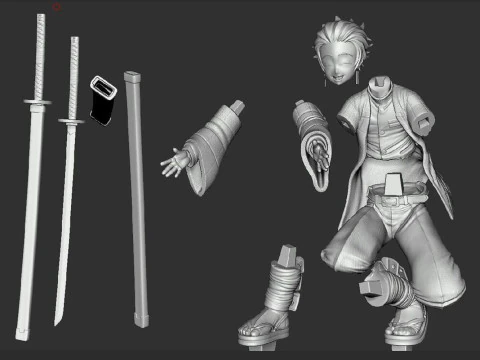 Tanjiro and Nezuko - Demon Slayer 3D Print Model