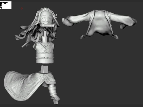 Tanjiro and Nezuko - Demon Slayer 3D Print Model