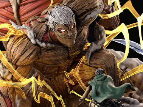 Armored Titan and Colossal Titan 3D 프린트 모델