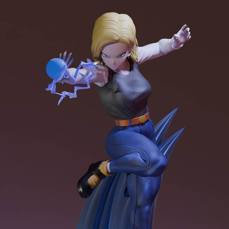 Android 18 Dragon Ball Modelo de impresión 3D .c4d .max .obj .3ds .fbx .stl .blend 