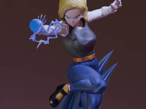 Android 18 Dragon Ball 3D Print Model