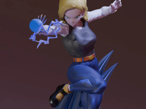 Androide 18 Dragon Ball Modelo de Impressão 3D