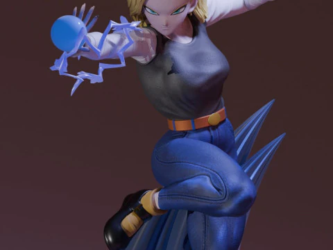 Android 18 Dragon Ball 3D Print Model