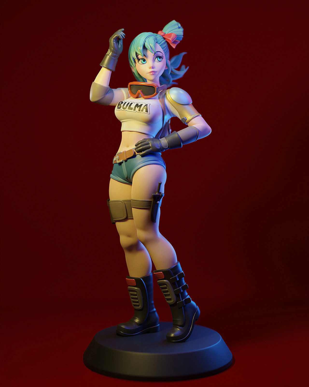 Bulma - Dragon Ball 3D Print Model .c4d .max .obj .3ds .fbx .stl .blend 