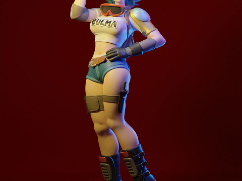 Bulma - Dragon Ball Modèles 3D en vedette