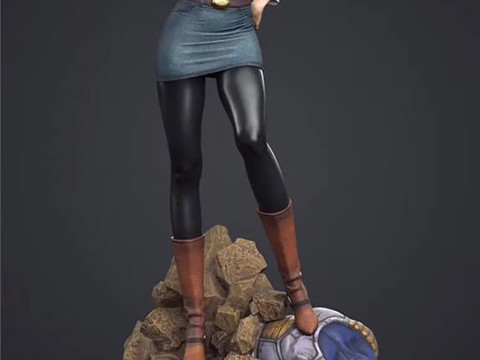 Android 18 vs Vegeta 3D Print Model