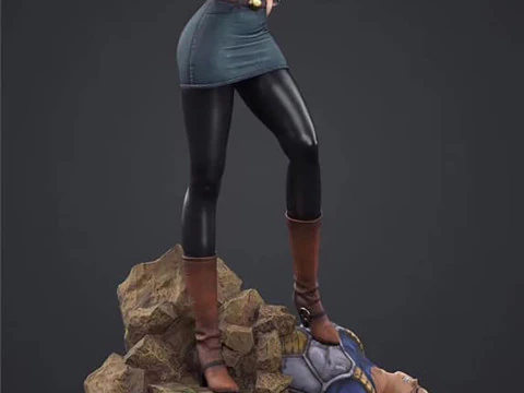 Android 18 vs Vegeta 3D Print Model