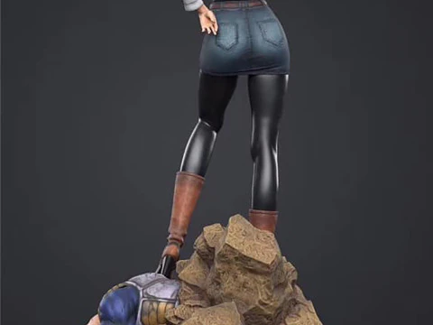 Android 18 vs Vegeta 3D Print Model