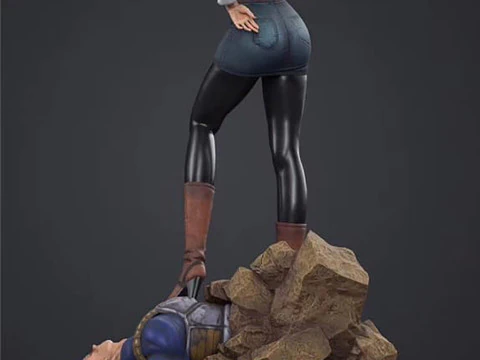 Android 18 vs Vegeta 3D Print Model