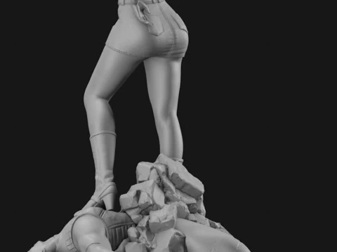 Android 18 vs Vegeta 3D Print Model