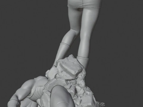 Android 18 vs Vegeta 3D Print Model