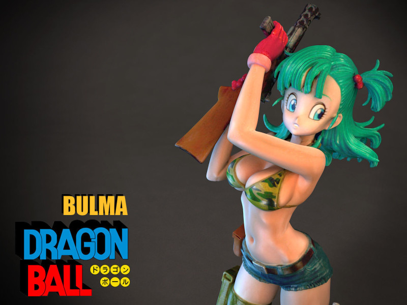 Bulma Dragon Ball 3D Model .c4d .max .obj .3ds .fbx .stl .blend