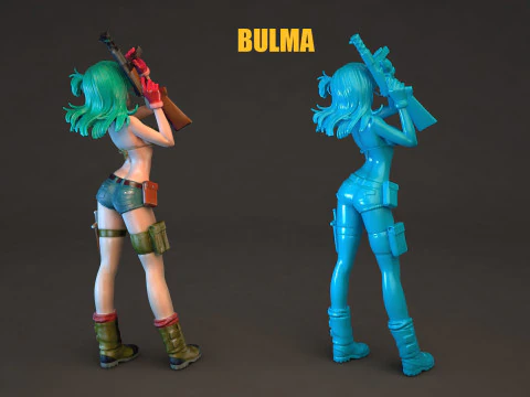 Bulma Dragon Ball 3D Model