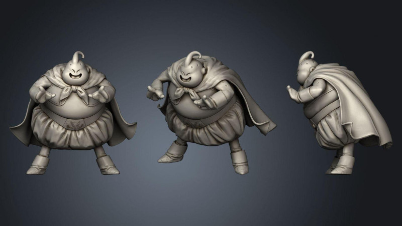 Majin Buu - Dragonball 3D Print Model .c4d .max .obj .3ds .fbx .stl .blend