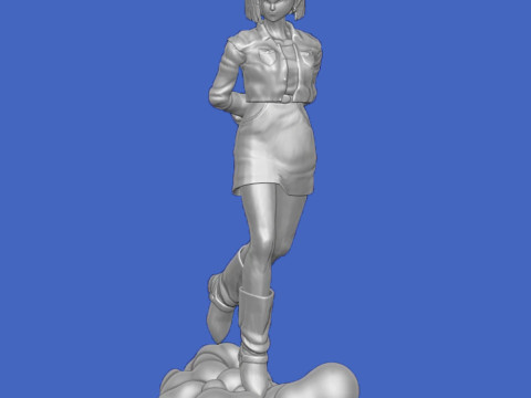 Android 18 Statue 3D Baskı Modeli
