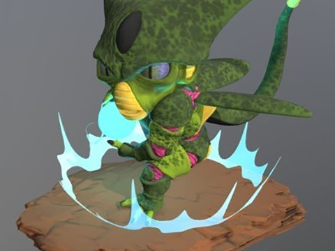 Cell Chibi Dragon Ball Z Modelo de impresión 3D