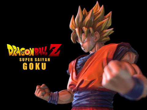 Super Saiyan Goku 3D Принт Модель