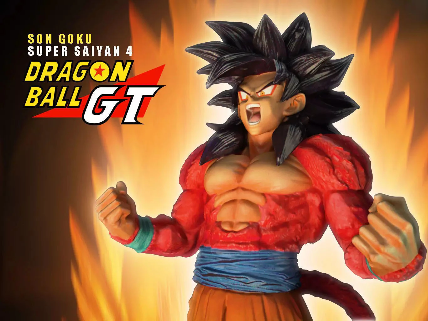 Son Goku Super Saiyan 4 3D Print Model .c4d .max .obj .3ds .fbx .stl .blend