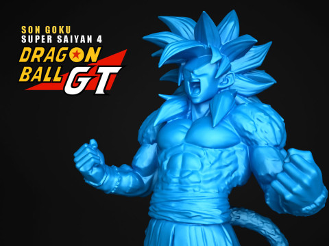 Son Goku Super Saiyan 4 Model Cetak 3D