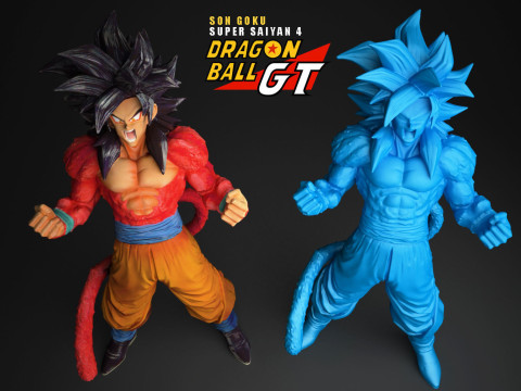 Son Goku Super Saiyan 4 Model Cetak 3D