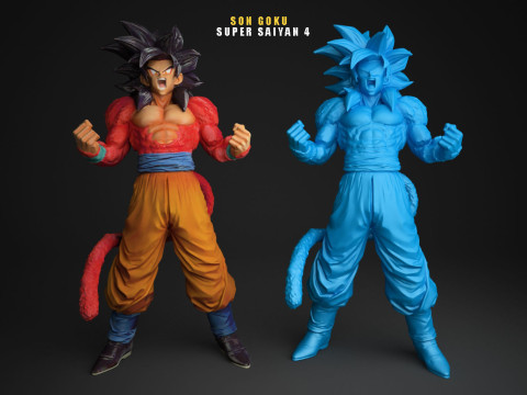 Son Goku Super Saiyan 4 Model Cetak 3D