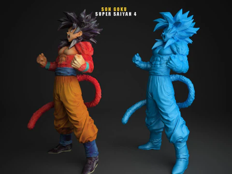 Son Goku Super Saiyan 4 3D Print Model