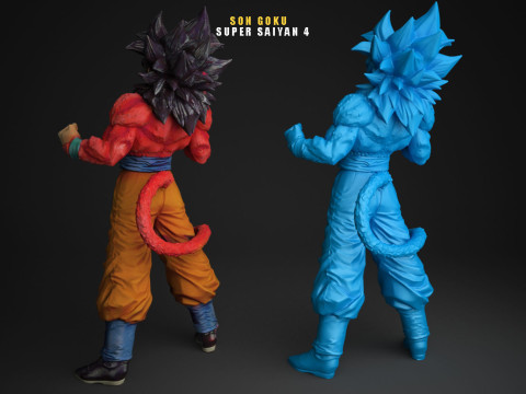 Son Goku Super Saiyan 4 Model Cetak 3D