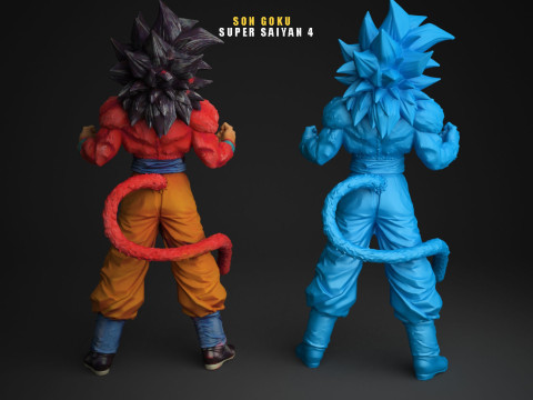 Son Goku Super Saiyan 4 Model Cetak 3D