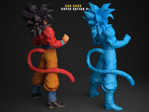 Son Goku Super Saiyan 4 Model Cetak 3D