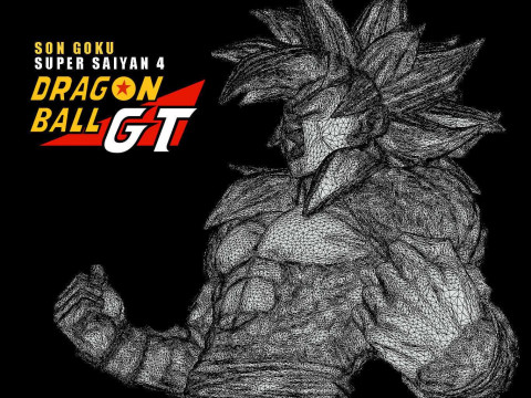 Son Goku Super Saiyan 4 Model Cetak 3D