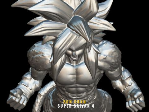 Son Goku Super Saiyan 4 Model Cetak 3D
